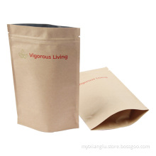 Wholesale Custom Stand Up Zip Pouch Kraft Paper Bag Food Packaging Aluminum Foil Plastic Pouch